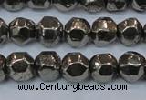 CPY617 15.5 inches 10mm nuggets pyrite gemstone beads