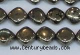 CPY648 15.5 inches 10*10mm diamond pyrite gemstone beads wholesale