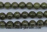 CPY751 15.5 inches 6mm round pyrite gemstone beads wholesale