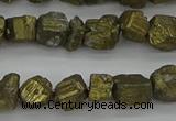 CPY802 15.5 inches 6*10mm - 8*12mm nuggets plated pyrite beads