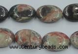 CRA15 15.5 inches 13*18mm oval natural rainforest agate beads