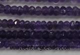 CRB101 15.5 inches 2.5*4mm faceted rondelle amethyst beads