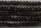 CRB103 15.5 inches 2.5*4mm faceted rondelle smoky quartz beads