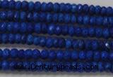 CRB106 15.5 inches 2.5*4mm faceted rondelle dyed turquoise beads