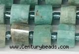 CRB1069 15.5 inches 5*8mm - 6*8mm faceted tyre amazonite beads