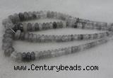 CRB1104 15.5 inches 5*8mm - 9*18mm rondelle cloudy quartz beads