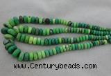 CRB1108 15.5 inches 5*8mm - 9*18mm rondelle grass agate beads