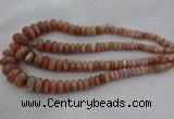 CRB1111 15.5 inches 5*8mm - 9*18mm rondelle moonstone beads