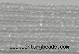 CRB112 15.5 inches 2.5*4mm faceted rondelle white crystal beads