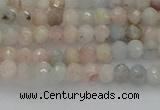 CRB1201 15.5 inches 3*4mm faceted rondelle morganite beads