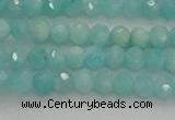 CRB1216 15.5 inches 4*6mm faceted rondelle amazonite beads