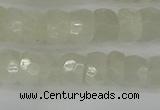 CRB1279 15.5 inches 5*8mm faceted rondelle white moonstone beads