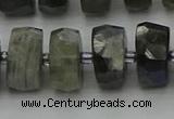 CRB1304 15.5 inches 8*16mm faceted rondelle labradorite beads