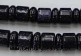 CRB132 15.5 inches 6*12mm & 10*12mm rondelle blue goldstone beads