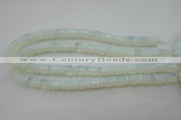 CRB135 15.5 inches 6*12mm & 10*12mm rondelle opal beads