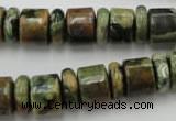 CRB138 15.5 inches 6*12mm & 10*12mm rondelle rhyolite gemstone beads