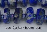 CRB1394 15.5 inches 8*16mm faceted rondelle lapis lazuli beads