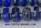 CRB1395 15.5 inches 8*18mm faceted rondelle lapis lazuli beads