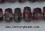 CRB1403 15.5 inches 7*14mm faceted rondelle tourmaline beads