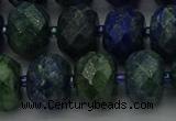 CRB1455 15.5 inches 10*14mm faceted rondelle chrysocolla beads