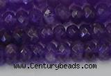 CRB1804 15.5 inches 4*6mm faceted rondelle amethyst beads