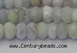 CRB1824 15.5 inches 5*7mm faceted rondelle aquamarine beads