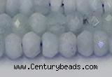 CRB1826 15.5 inches 5*7mm faceted rondelle aquamarine beads