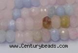 CRB1828 15.5 inches 4*6mm faceted rondelle morganite beads