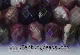 CRB1834 15.5 inches 6*10mm faceted rondelle tourmaline beads