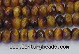 CRB1840 15.5 inches 4*6mm faceted rondelle yellow tiger eye beads