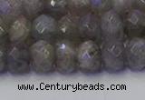 CRB1853 15.5 inches 5*8mm faceted rondelle labradorite beads