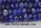 CRB1856 15.5 inches 4*6mm faceted rondelle sodalite beads