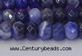 CRB1857 15.5 inches 5*8mm faceted rondelle sodalite beads