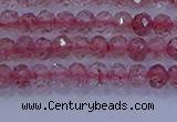 CRB1863 15.5 inches 2*3mm faceted rondelle strawberry quartz beads