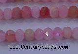 CRB1876 15.5 inches 2.5*4mm faceted rondelle pink opal beads