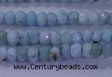 CRB1893 15.5 inches 2*3mm faceted rondelle larimar beads