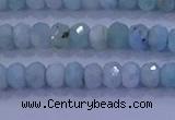 CRB1895 15.5 inches 3*5mm faceted rondelle larimar beads