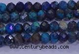 CRB1907 15.5 inches 2.5*4mm faceted rondelle chrysocolla & turquoise beads