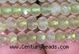 CRB1952 15.5 inches 3*4mm faceted rondelle prehnite gemstone beads