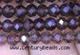 CRB1957 15.5 inches 3*4mm faceted rondelle smoky quartz beads