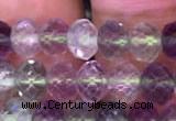 CRB1959 15.5 inches 4*6mm faceted rondelle fluorite gemstone beads