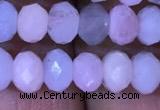 CRB1968 15.5 inches 4*6mm faceted rondelle morganite beads