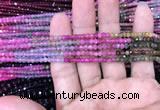 CRB1971 15.5 inches 3*4mm faceted rondelle tourmaline beads