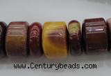 CRB199 15.5 inches 6*18mm - 13*18mm rondelle mookaite gemstone beads