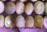 CRB1993 15.5 inches 6*8mm faceted rondelle golden tiger eye beads