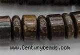 CRB200 15.5 inches 6*18mm - 13*18mm rondelle bronzite gemstone beads