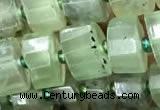 CRB2042 15.5 inches 11mm - 12mm faceted tyre prehnite beads