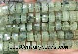 CRB2044 15.5 inches 13mm - 14mm faceted tyre prehnite beads