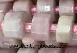 CRB2065 15.5 inches 7mm - 8mm faceted tyre kunzite gemstone beads