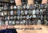 CRB2113 15.5 inches 12mm - 13mm faceted tyre Botswana agate beads